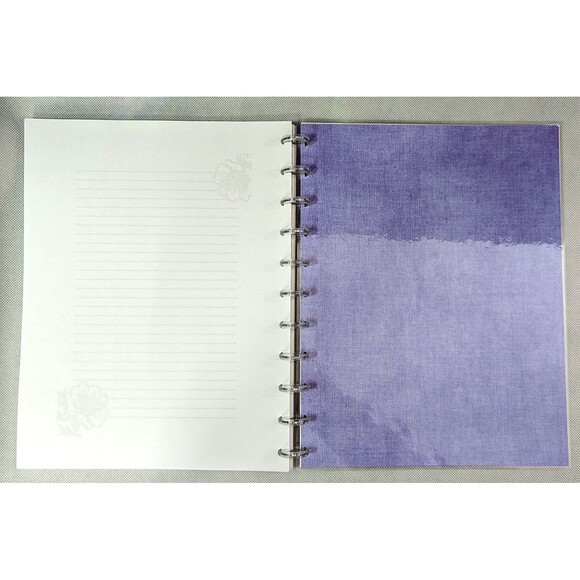 Discbound Journal - 9x11 in, Lined pages, 50 Sheets, Pink & Purple Floral - Picture 5 of 7